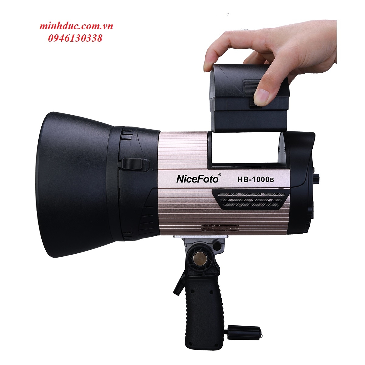 NiceFoto LED video light HB-1000B dùng pin Photoviet