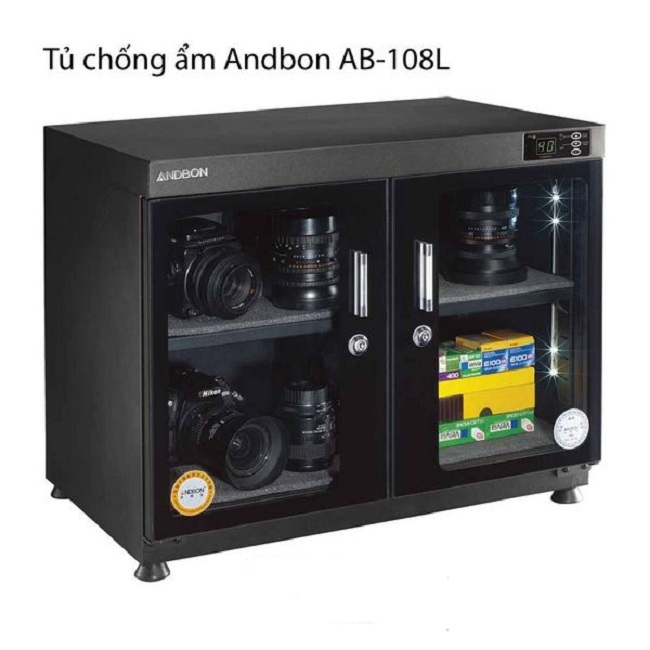 Tủ Chống Âm Andbon AB-108L(110 Lít) Bảng Điều Khiển Ngoài- Đèn Led